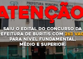 Saiu o edital do concurso da Prefeitura de Buritis com 263 vagas para nível fundamental, médio e superior.