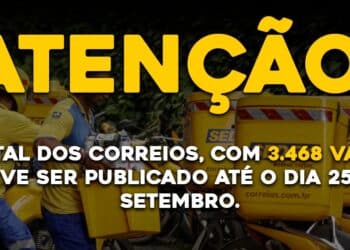 Edital dos Correios, com 3.468 vagas, deve ser publicado até o dia 25 de setembro.