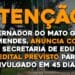 O governador do Mato Grosso, Mauro Mendes, anuncia concurso para a Secretaria de Educação, com edital previsto para ser divulgado em 45 dias.